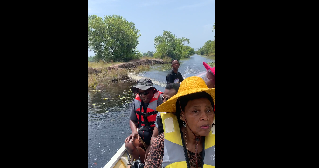 Boat cruise in jungle